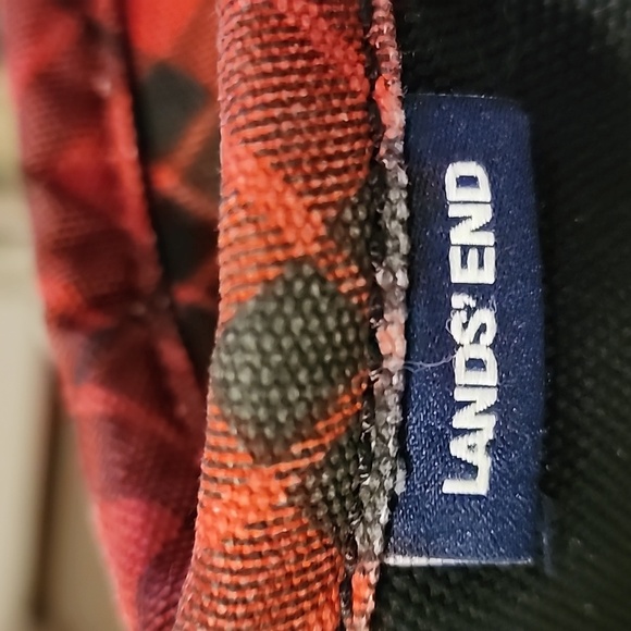 Lands' End zip top canvas Tote Bag - Picture 3 of 12